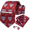 Men's Tie Silk Paisley Classic Wedding Necktie and Pocket Square Cufflinks Set