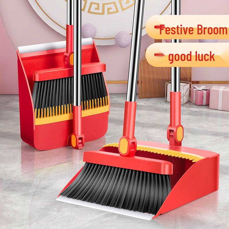 Высококачественный складной набор из метлы и совка - Эффективный инструмент для подметания, устойчивый к налипанию волос