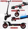 Foldable Adult Electric Scooter with Seat 48V15AH Up to 55KM Range,10" All-Terrain Tire IP54 Dual Disc Brake Cruise Control