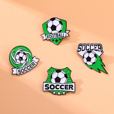 Спортивные товары Футбольный значок Спортивный Чемпионат мира по футболу Футбольный значок для стиля Брошь Пряжка Студенческая Джинсовая Одежда Аксессуары