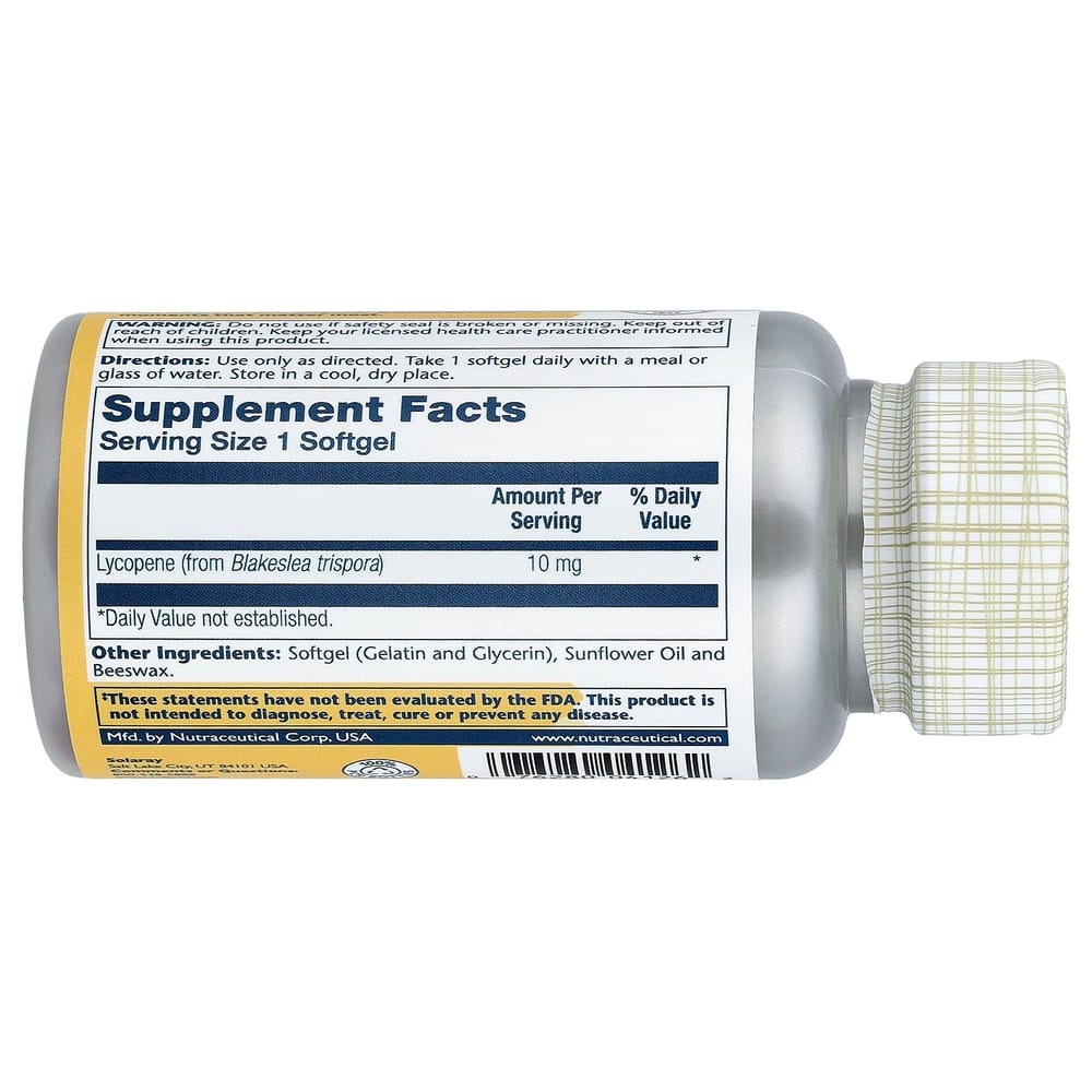 IHerb Solaray Ликопин 10 мг Мягкие капсулы, 60 шт.