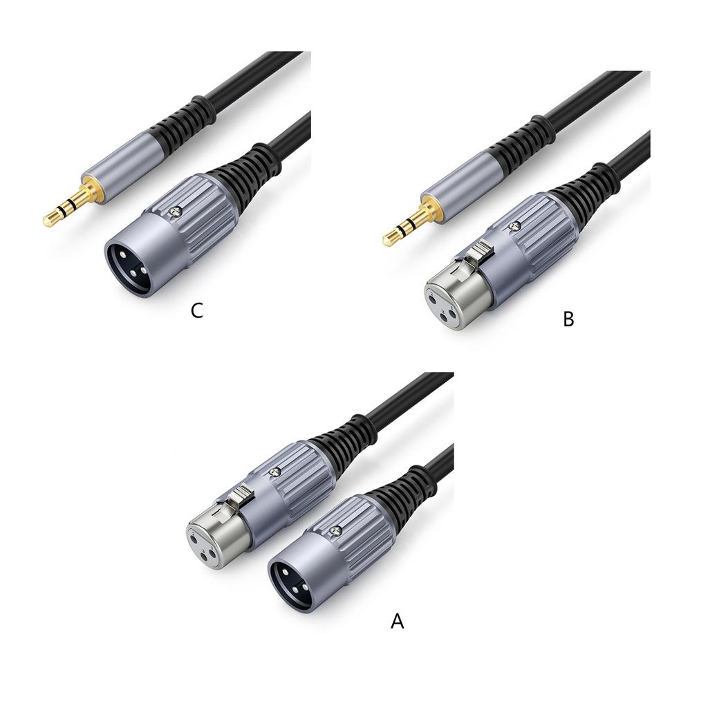 Микрофонный XLR-кабель для динамика 6 мм ПВХ-оболочка Надежный сценический и конференц-кабель XLR "папа" - "мама" / XLR - 3,5 мм