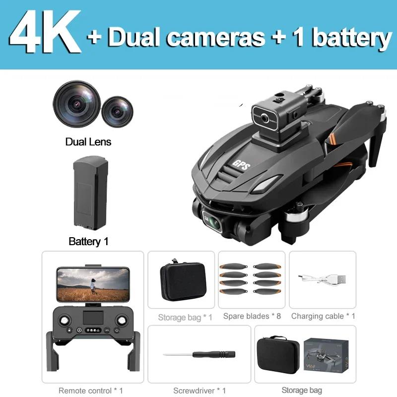 New V168 PRO Drones GPS Profesional 8K with HD Camera FPV 5G Wifi Brushless Motor Foldable RC Quadcopter Obstacle Avoidance Drone Toy Gift