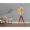 Antique Fan With Wooden Adjustable Tripod Handmade Floor Working Fan
