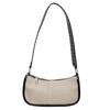 2025 Fashion Patchwork Woven Straw Underarm Bag Rivet Handbags Women Designer Holiday Travel Shoulder Bag With Adjustable Strap