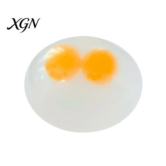 TPR Yolk Squeeze Toy 1/2/3Pcs Clear Egg Anxiety Education Single Double Anti-anxiety Fidget Soft Stretchy Stress Ball Party Favors Sensory