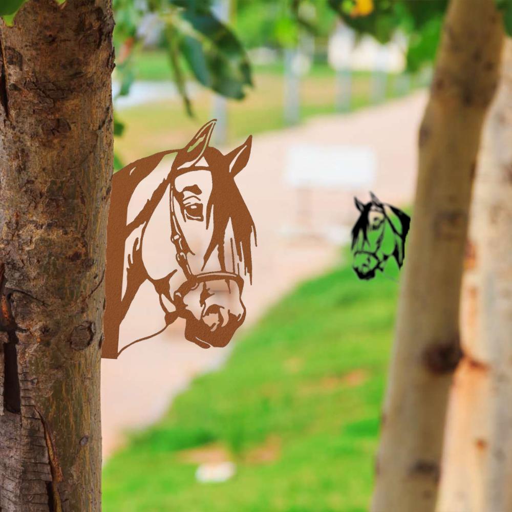 Очаровательный 1 шт. Железный силуэт лошади в форме уличного ограждения. Добавьте нотку элегантности и очарования вашему открытому пространству.