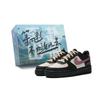 Nike Air Force 1 Slip Resistant Abrasion Resistant Low top Skateboard Shoes Women's Black Pink FV5951-001(Team575-)