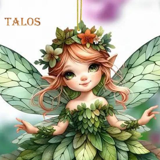 Украшение на рождественскую елку с шнурком, легко повесить 2D подвеску в виде маленькой девочки-ангела на сумку для автомобиля, брелок, украшение