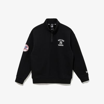 New Era Детская толстовка с молнией до середины черная New York Yankees 14863837