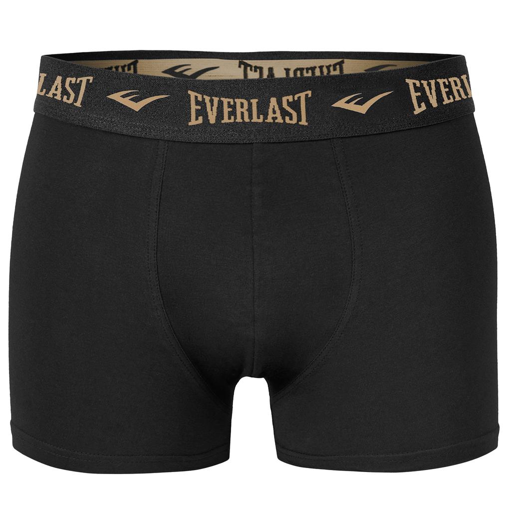 EVERLAST Men's Boxers 4 Pieces Cotton Underwear Black Color Logo