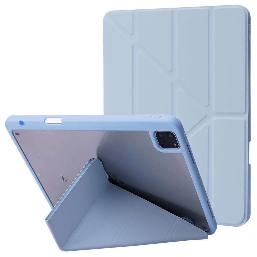 For iPad Pro 13 (2025)/13 (2024) Case Origami Stand Leather Tablet Cover with Auto Wake/Sleep -  Baby Blue