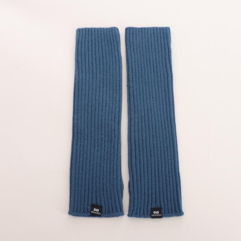 Shop Women Ribbed Knit Armwarmer Long Gloves Blue Aim Wgl 0665