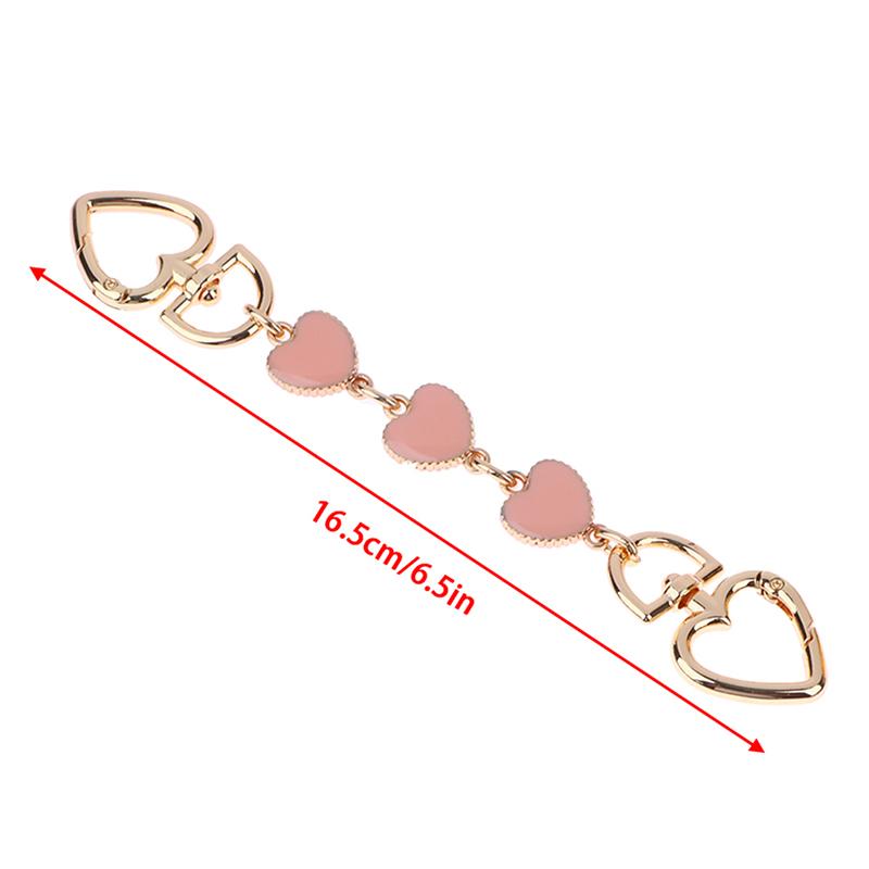 Bag Extension Chain Crossbody Heart-Shape Chain Strap Handbag Diy Hanging Buckle