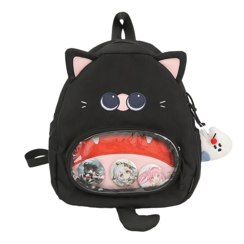 Cat Cartoon Animal Backpack With Nylon Material For Daily Use