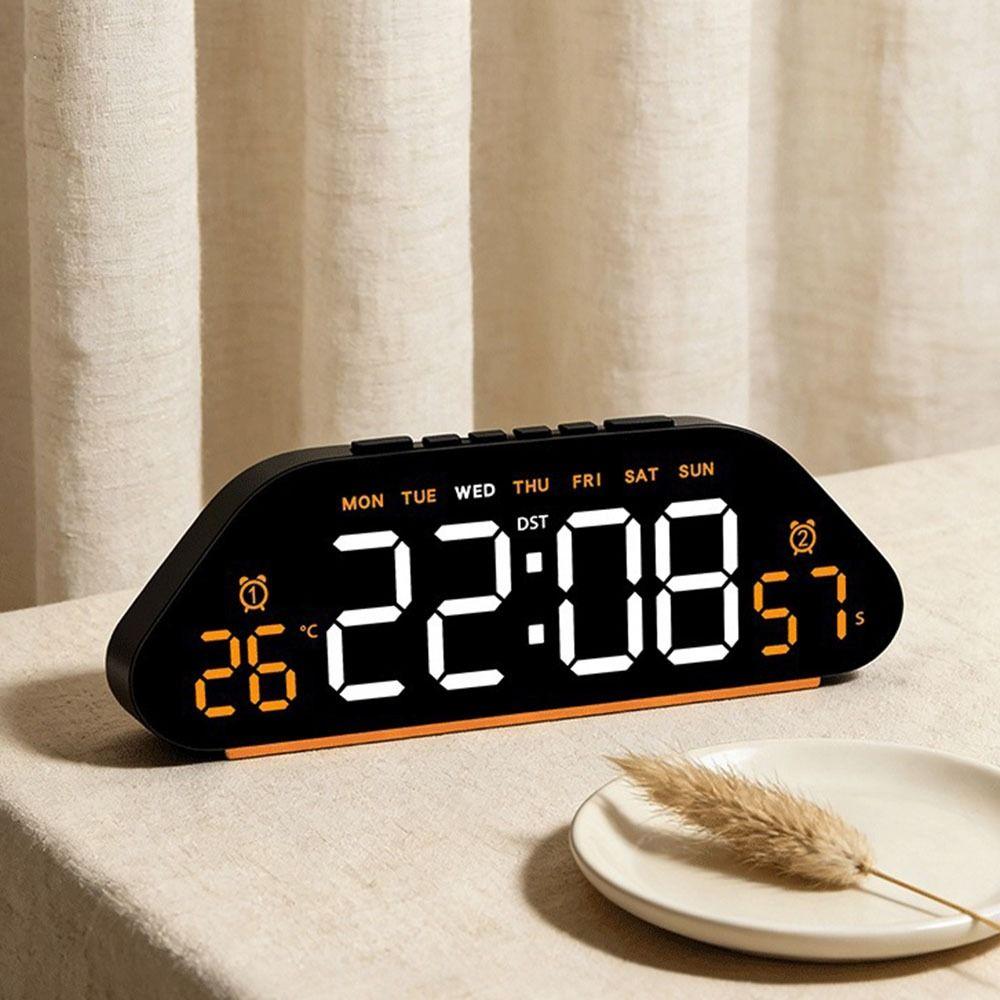 Humidity Display LED Alarm Clock Temperature Display Desk Clock Electronic Clock Living Room