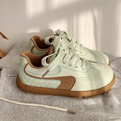 2025 новая весенняя обувь на высокой подошве, женская универсальная повседневная обувь, белые туфли на платформе, ретро немецкие тренировочные туфли, спортивная обувь