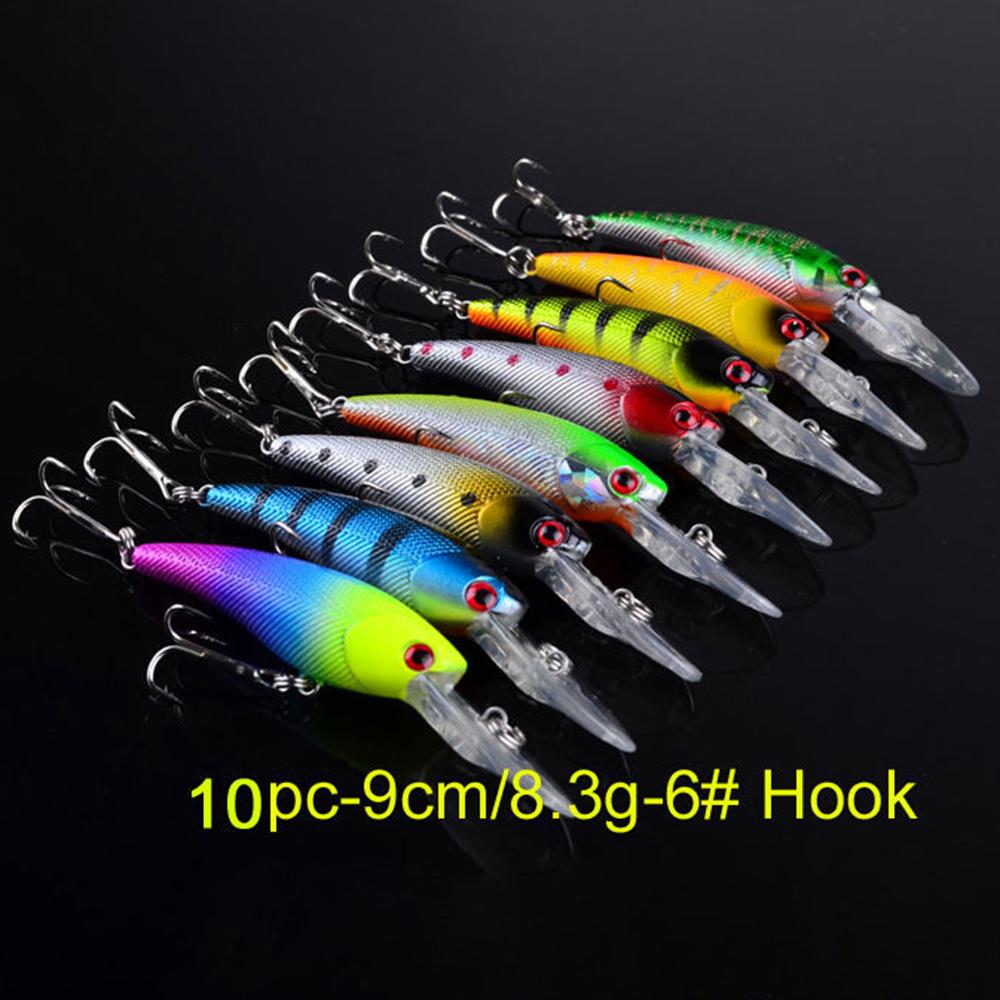 Набор из 20 рыболовных приманок, пластиковые рыболовные приманки, набор приманок с крючками для морской пресноводной рыбы