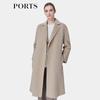 PORTS Women's Autumn/Winter Wool Cashmere Blend Trench Coat