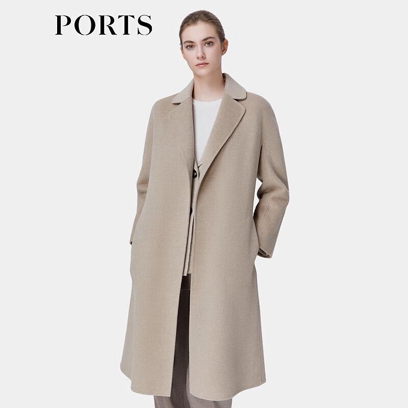 PORTS Women's Autumn/Winter Wool Cashmere Blend Trench Coat