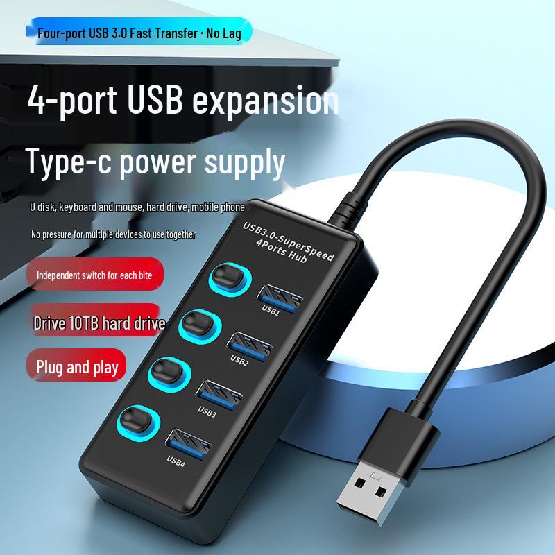 Высокоскоростной USB 3.2 хаб-разветвитель на 10 портов и док-станция