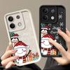 Для Xiaomi 13t Poco F6 X5 X6 Pro Redmi Note 13 12 11 10 Pro Рождественский пингвин снеговик узор конфетный цвет защита линз мягкий силиконовый чехол