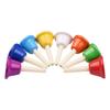 8pcs Colorful Handbell 8 Note Diatonic Metal Hand Bells Set Tinkle Bells Percussion Instrument