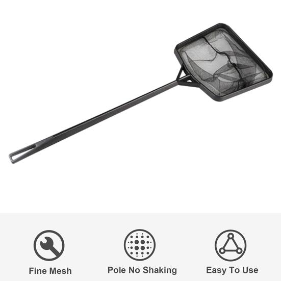 Mini Pool Skimmer Net Fine Mesh Solid Plastic Frame Portable Large Capacity Heavy Duty Leaf Fine