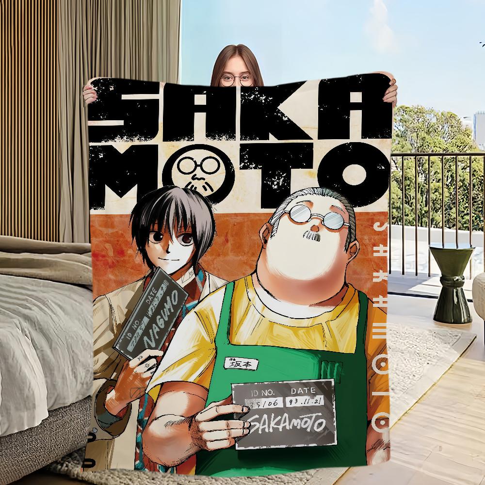 Аниме Манга Забавный S-Sakamoto Days Плед Фланелевый Теплый Мягкий Плюшевый Плед Для Дивана Гостиной Офиса Спальни Подарок для Путешествий