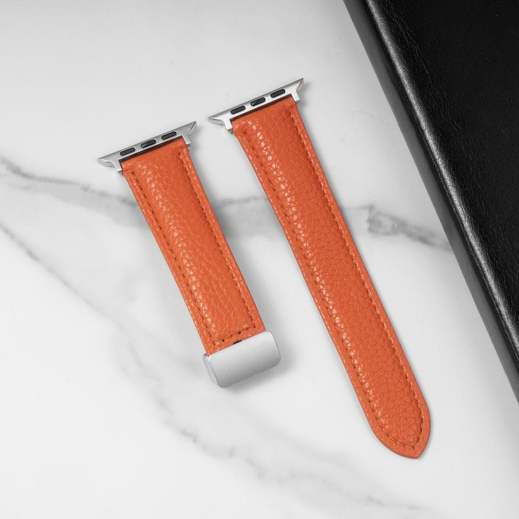 Магнитный кожаный ремешок для Apple Watch 10 ремешок 46 мм 42 мм 44 мм 45 мм 49 мм 40 41 мм Браслет correa iWatch Series ultra 5 6 se 7 8 9