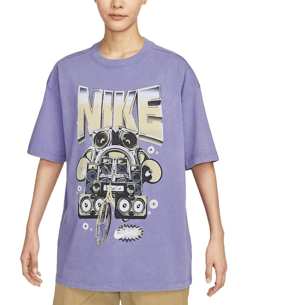 Nike Спортивная женская футболка оверсайз с коротким рукавом HF9692-527