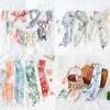 New Versatile Small Fresh Long Strip Multi Color Strap Bag Float Strap Silk Scarf Women'S Hair Binding Decoration Letter Floral Hairband Belt