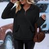 Oversized Loose Fitting Women's Autumn And Winter Pullover Round Neck Solid Color Hoodie