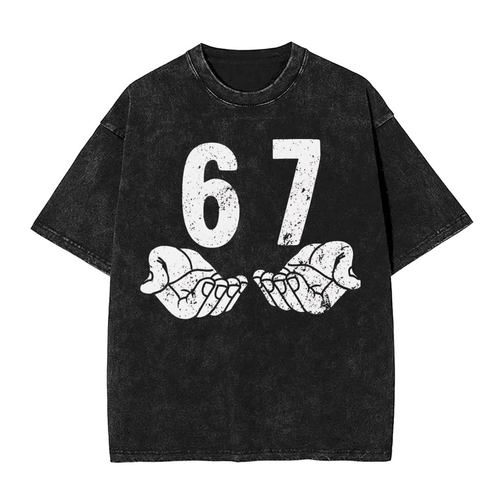 Men T-Shirt 67 Meme Funny Six Seven Christmas 6-7 Meme Santa 6 7 T-Shirts Harajuku Summer Tee Shirt Streetwear Print Casual Tops