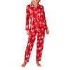 Women’s 2 Piece Pajamas Set Christmas Long Sleeve Button Up Shirt Pants Set Sleepwear Loungewear