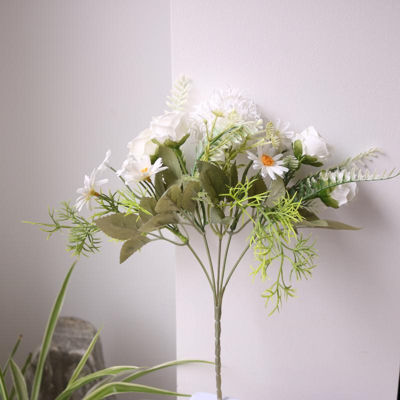 1 шт. Искусственный цветок Свадьба Дом Спальня Украшение Свадебный букет Гортензии Ваза Для улицы