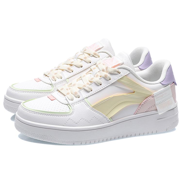 Li Ning Искусственная кожа Нескользящие, Износостойкие, Легкие Низкие кеды для скейтборда Женские AGCQ378-7