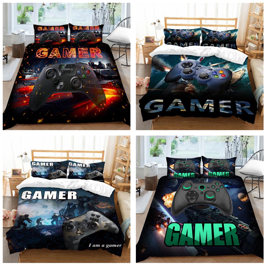 Комплект постельного белья с 3D игровой мышью, игровой плеер, пододеяльник, односпальная/двуспальная кровать, полноразмерная молния, мягкое и удобное украшение для дома