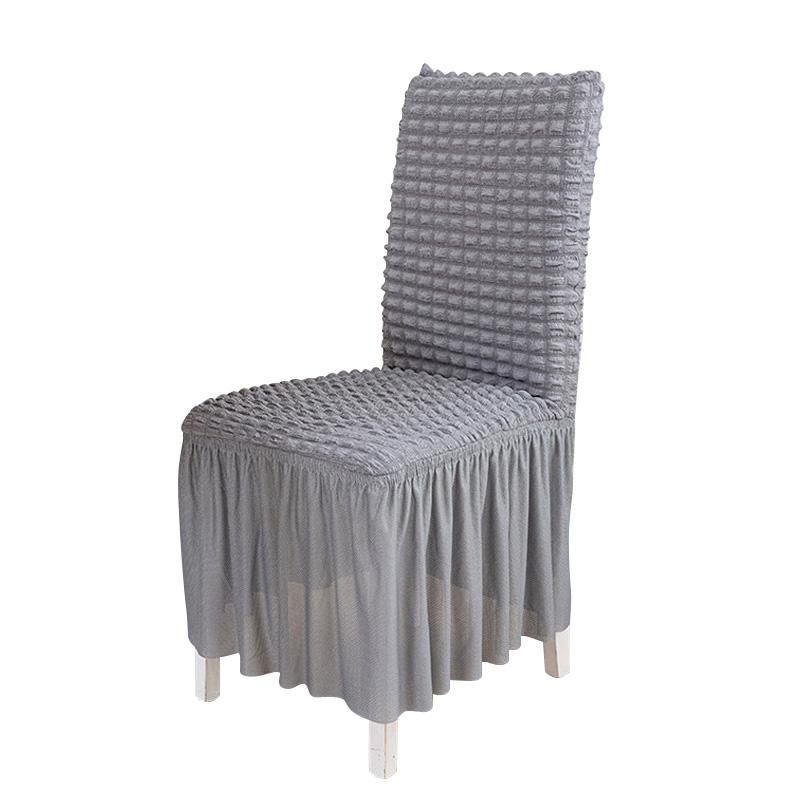 1 шт. универсальный толстый эластичный обеденный клетчатый чехол для вечеринки, украшения дома, чехол для стула с юбкой