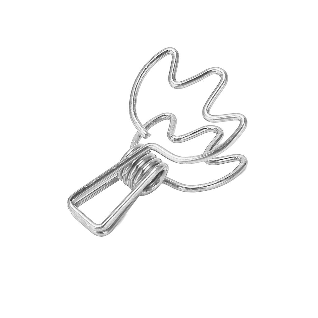 100Pcs Paper Clamps Metal Hollow Strong Clamping Force Crown Shape Tail Clips for School Home