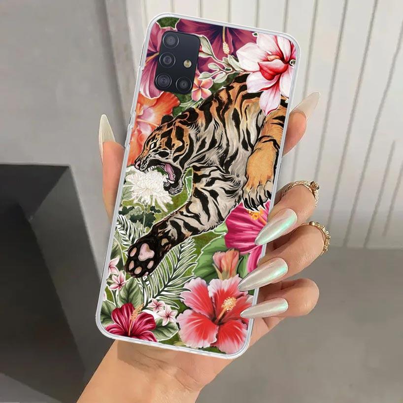 Superior Tiger Pattern Art Phone Case for Samsung Galaxy A52 A32 A22 A12 A02S A50S A30S A10S Note 20 Ultra 10 Plus S10 A31 A20 A