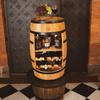 Casier à vin - Creative Cooper - Tonneau en bois, porte-bouteilles et étagère, casier à alcool, 80x50 cm, wengé
