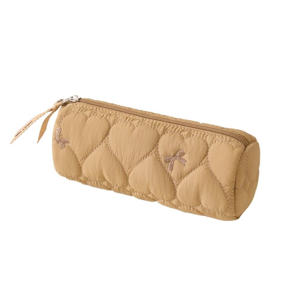 Large Capacity Pencil Case Love Bowknot Design Pencil Box New Makeup Brush Organizer  for Students
