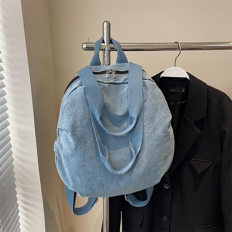 Джинсовый рюкзак для женщин, большая вместимость, сумка через плечо, дорожный рюкзак