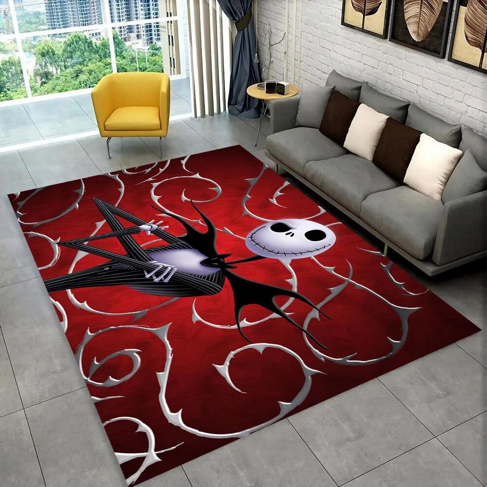 2025 Новый Рождественский Мультяшный Ковер The Nightmare Before Подарок для Спальни Гостиной Домашний Декор Дивана, Детский Декор Напольный Коврик