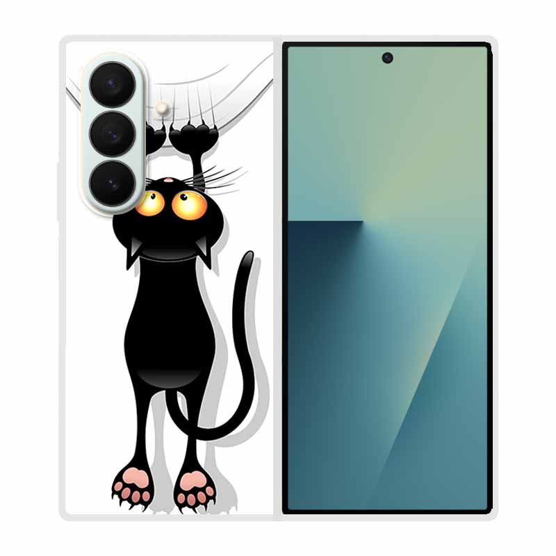 Чехол для SAMSUNG Fold 7 5G Чехлы Животное Мрамор Прозрачный Жесткий Телефон Funda для Galaxy Z Fold7 5G Задняя крышка Zfold7 Прозрачный корпус