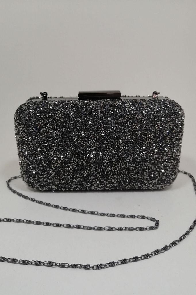 Women's Stylish and Useful Evening Dress Bag Yakamoz Women's Silver Stone Evening Dress Clutch Portfolio Bag