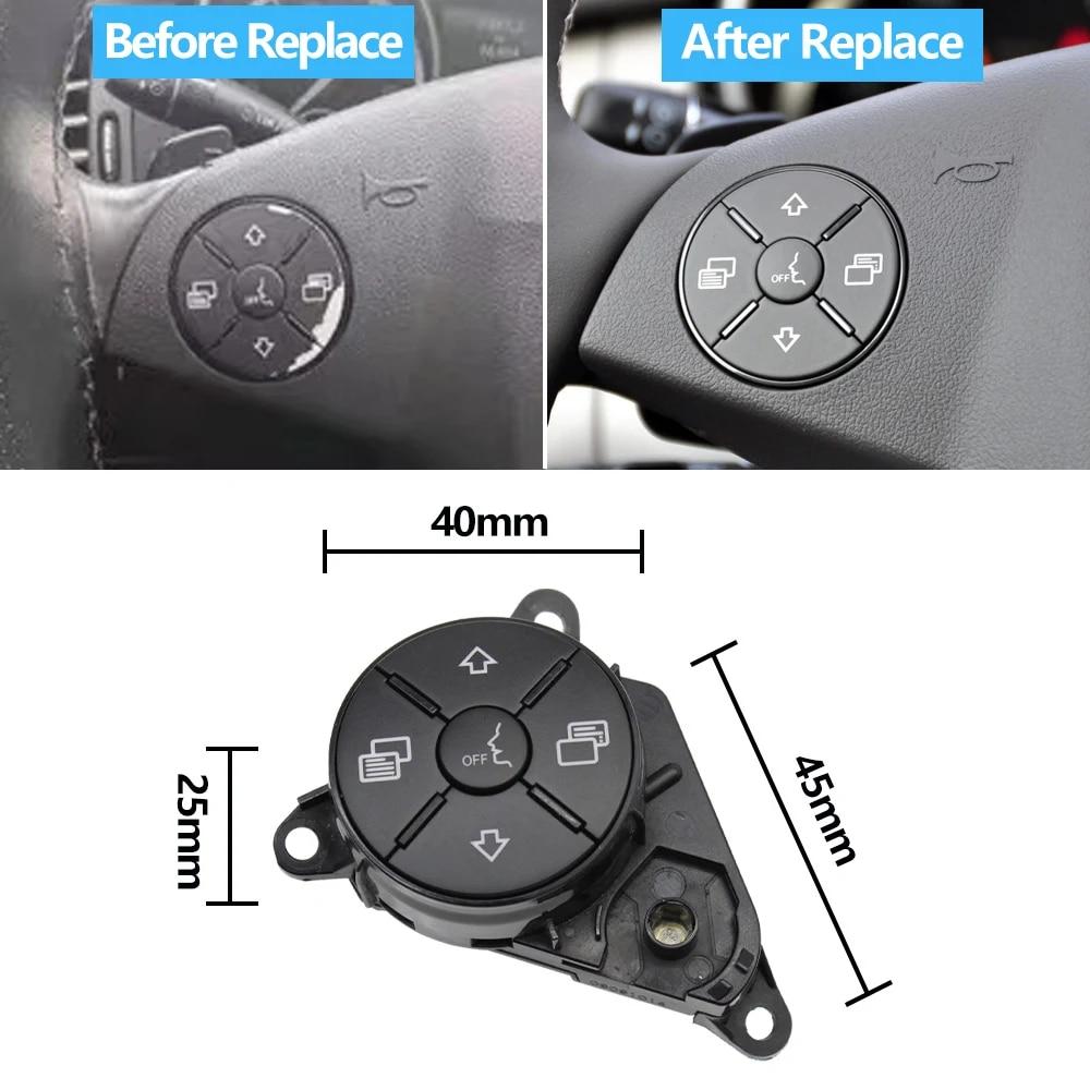 Car Steering Wheel Switch Control Button Trim Cover Kit For Mercedes Benz W164 W251 X164 ML GL R Class 1648700558,1648700658