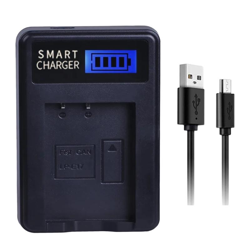 USB-зарядное устройство для аккумулятора LP-E17 LPE17 LP E17 с ЖК-экраном, замена для EOS Rebel T6i 750D 800D 200D 8000D Kiss