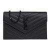Кошелек-сумка через плечо YSL Cassandre из телячьей кожи с отстегивающимся плечевым ремнем и магнитной застежкой, маленькая, женская, черный, артикул 742920-BOW08-1000